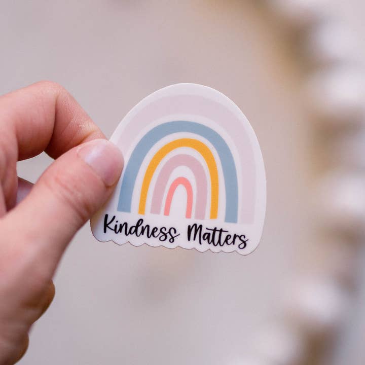 50 Stickers - Kindness Rainbow Pastel Mini, Sticker 2x2 for wholesale by Savannah and James Co