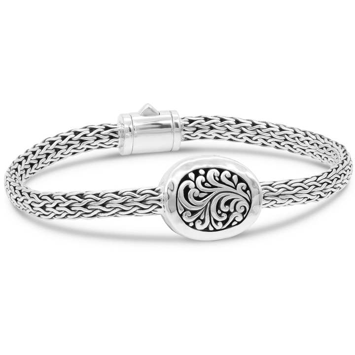DEVATA – wholesale Berlockarmband – Bali filigran Hammer Accent Sterling Silver Kedjearmband