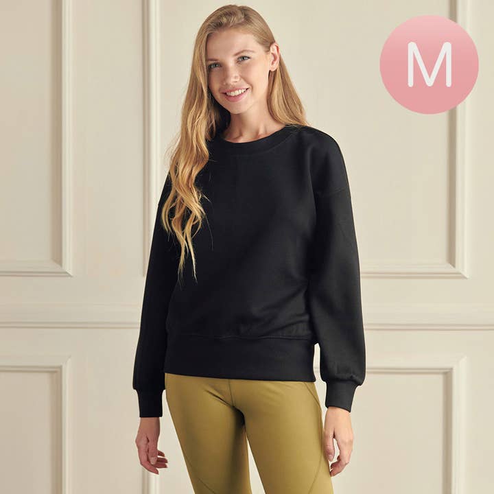 Sensibling Corp. - Wholesale Sweatshirt - Women's - Womens Solid Crewneck Scuba Sweatshirt0