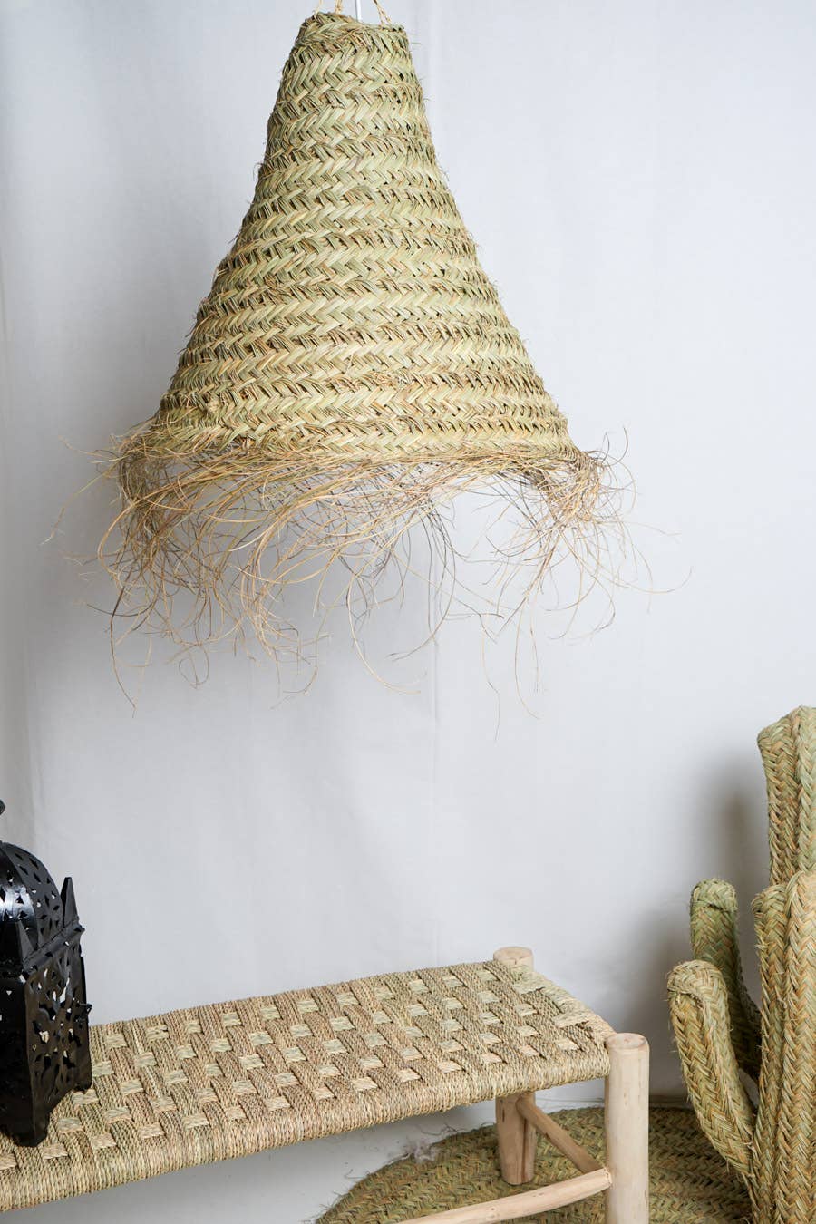 Logionline SLU - Vendita all'ingrosso Paralumi - Lampada in esparto intrecciato a mano1