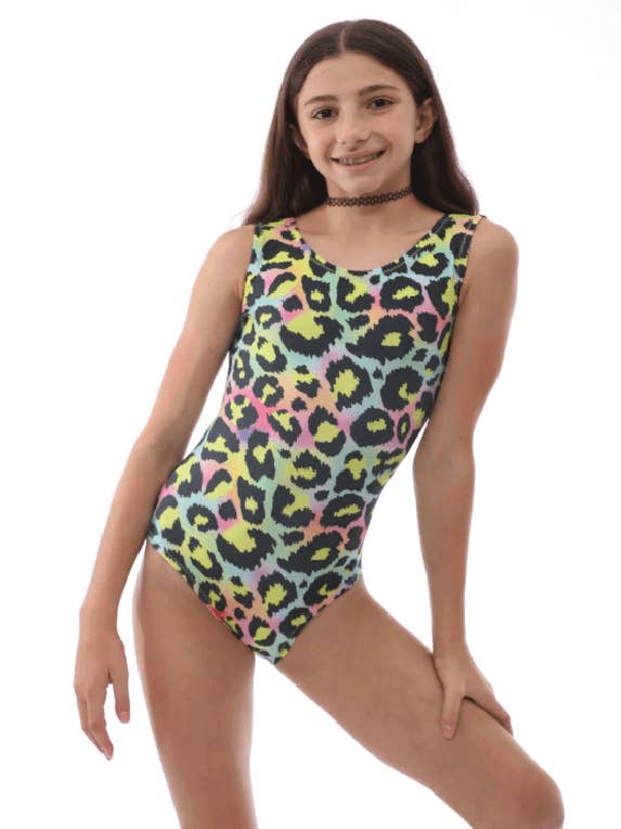 Body Arcobaleno Ruggente - Body da Ginnastica Divertente e Comodo per Ragazze - Foxy's Leos per la vendita all'ingrosso da parte di Foxy's Leotards