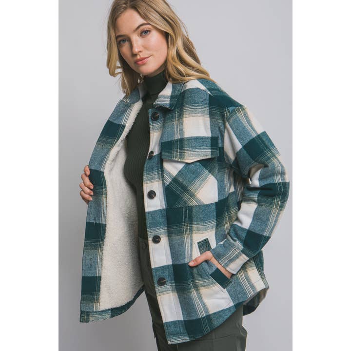 ITSSY - Wholesale Jacket - Women's - Plaid Button Down Jacket7