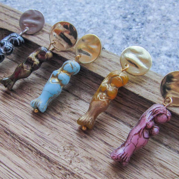 Antique Mermaid Dangle Earrings for wholesale by Oh, Heart!