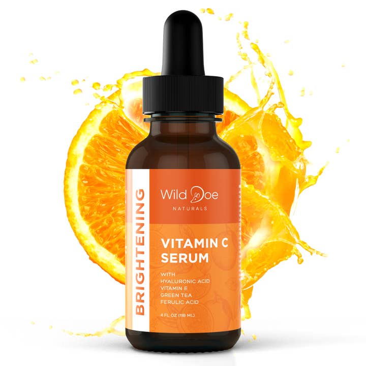 (4 oz) Vitamin C Serum with Hyaluronic Acid for wholesale by Wild Doe Naturals