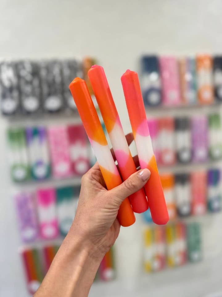 VELAS MERGULHADAS ROSA E LARANJA - Pack de 3 por atacado de Cornish Glow