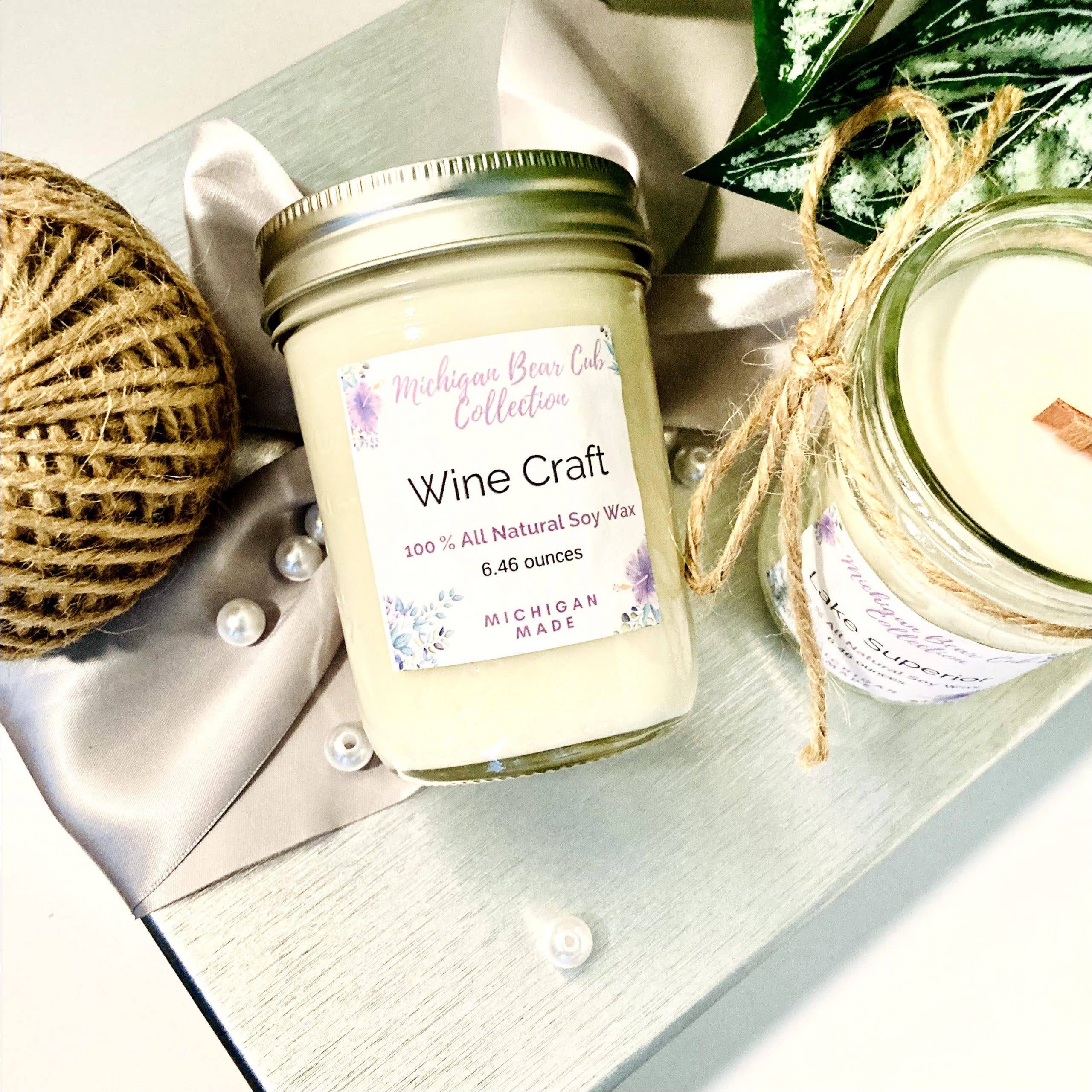 Michigan Bear Cub Collection - Wholesale Jar/Filled Candle - Wine Craft