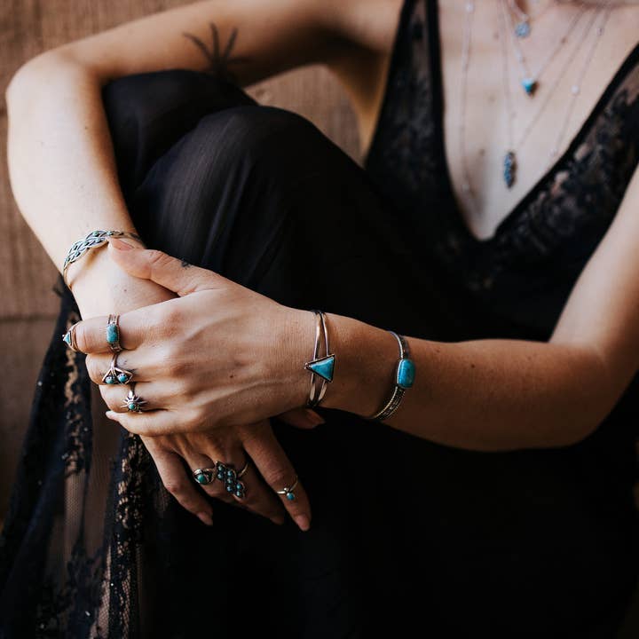 Sowell Jewelry – Pulseira de punho por atacado – Pulseira Abha Turquesa3