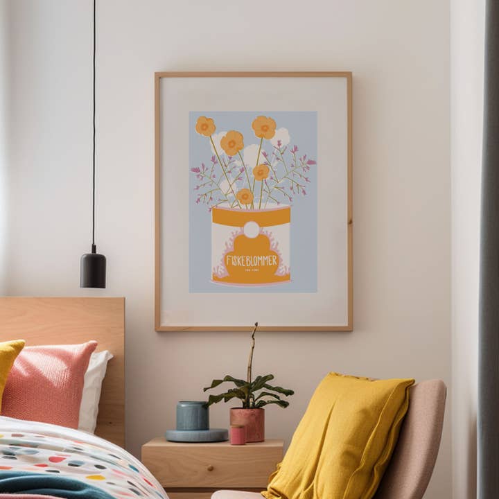 Smør (Beurre) Fiskeblommer - Série d'Art Imprimé Fleurs Sauvages pour la vente par Kelley Studios