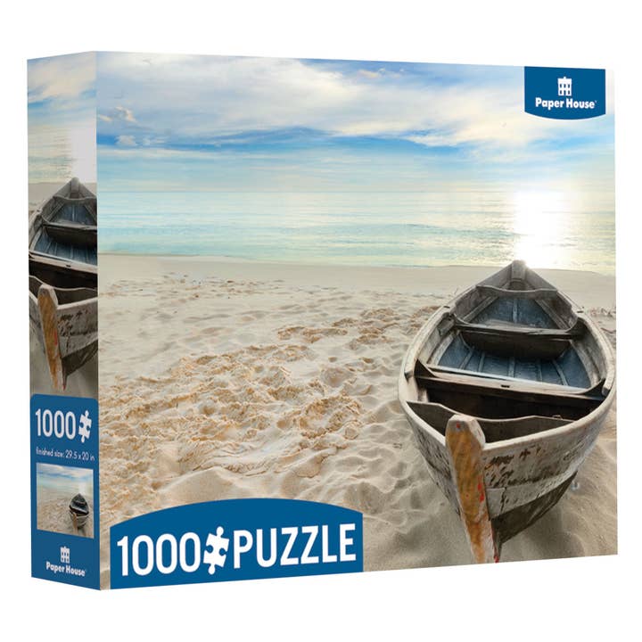 Paper House Productions - Wholesale Puzzle - Adult - Boat on Beach 1000 piece Jigsaw Puzzle