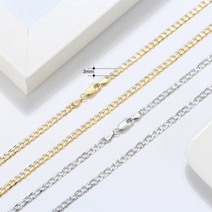MRKD for Life - Wholesale Link & Chain Necklace - 3mm Cuban Link Chain - Layering Chain
