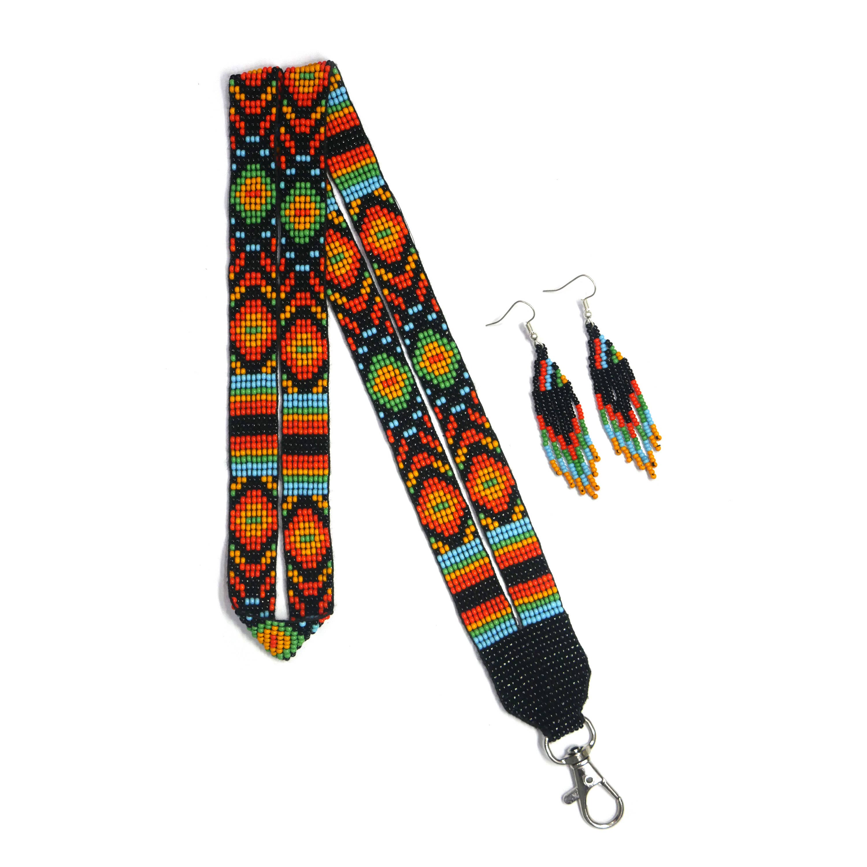 KANGURAH - Wholesale Lanyard - Women's - Beaded Lanyard with Matching Beaded Earrings, ID Card Holder30