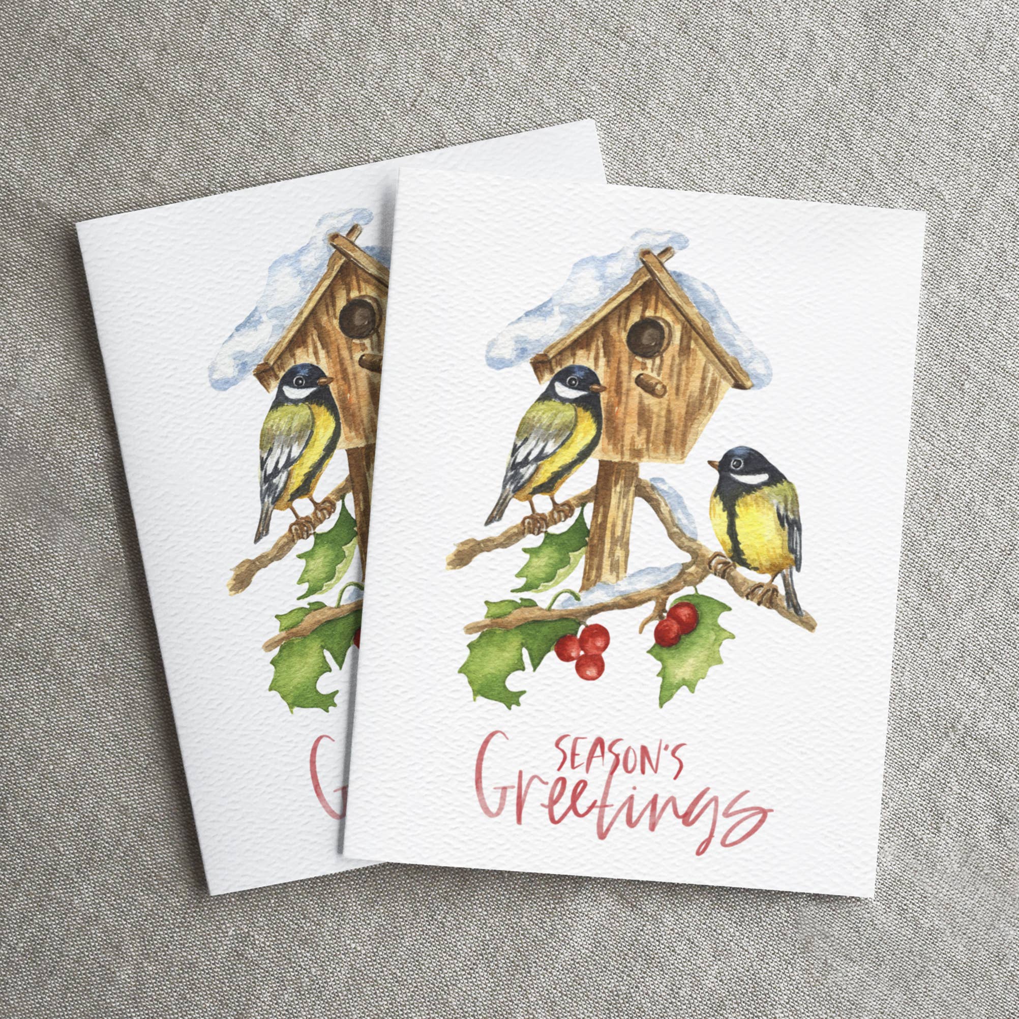 Blue Thistle - Vente Cartes de vœux saisonnières - Carte de vœux de la saison, Happy Holidays, Eco Friendly Card2