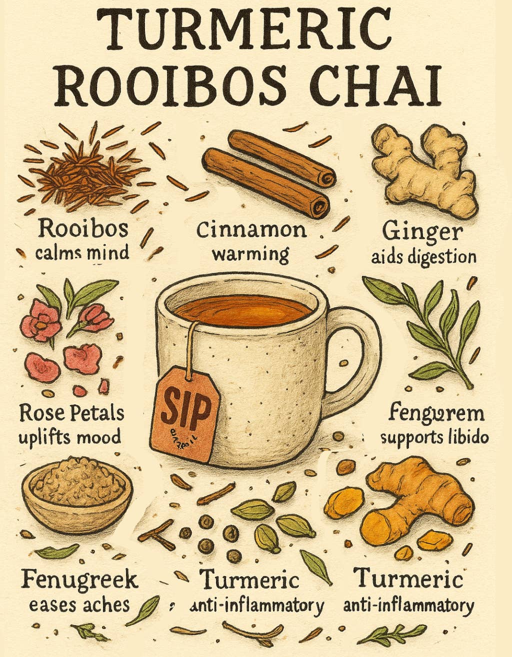 Sip and Smile LTD - Wholesale Loose Tea - Turmeric Rooibos Chai1
