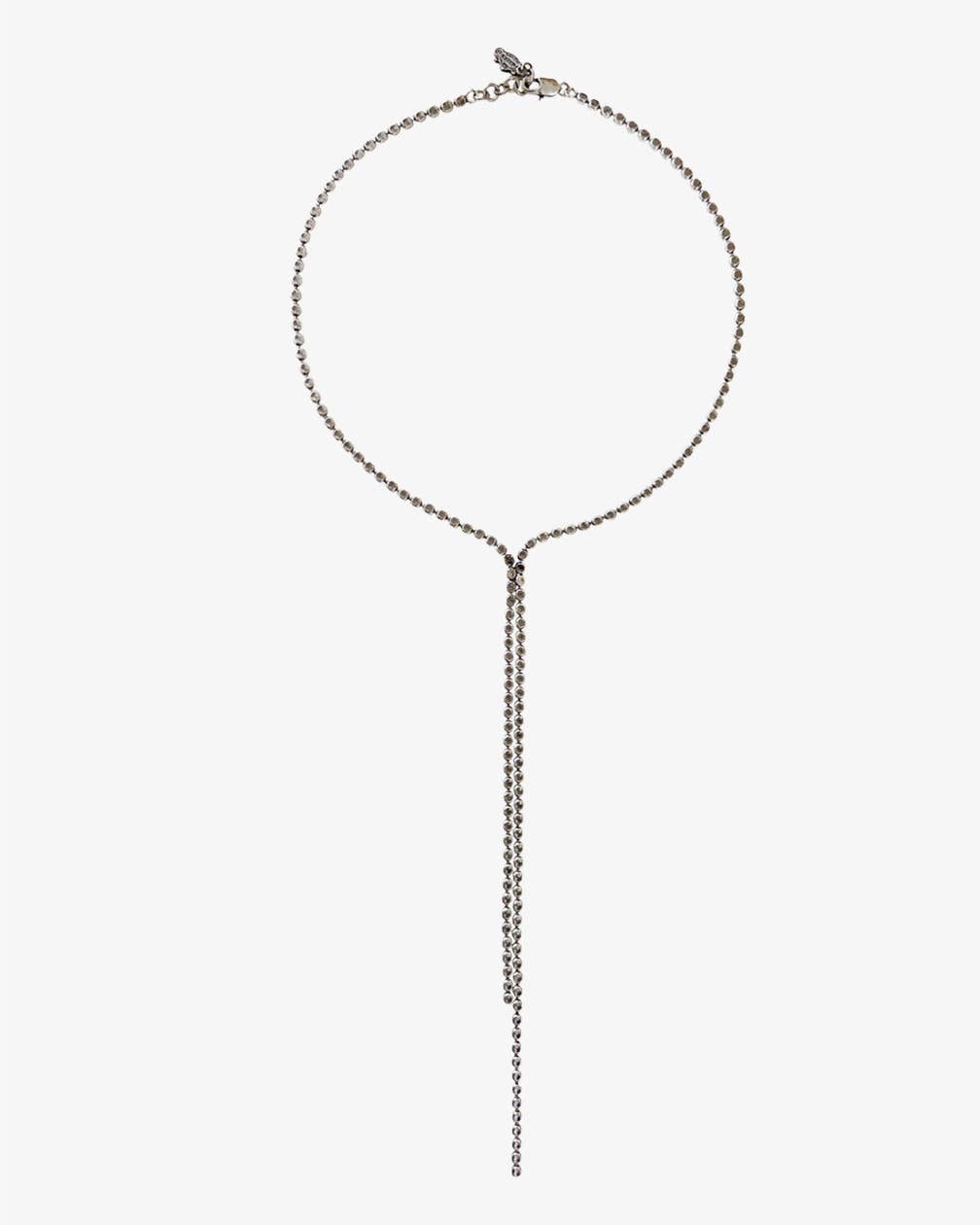 HELLES - Wholesale Y-Neck/Lariat Necklace - SILVER LIGHT TIE
