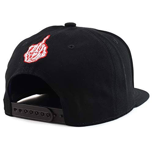 Trendy Apparel Shop – Boné - Unissexo por atacado – Boné Snapback Flatbill Bordado Esqueleto5