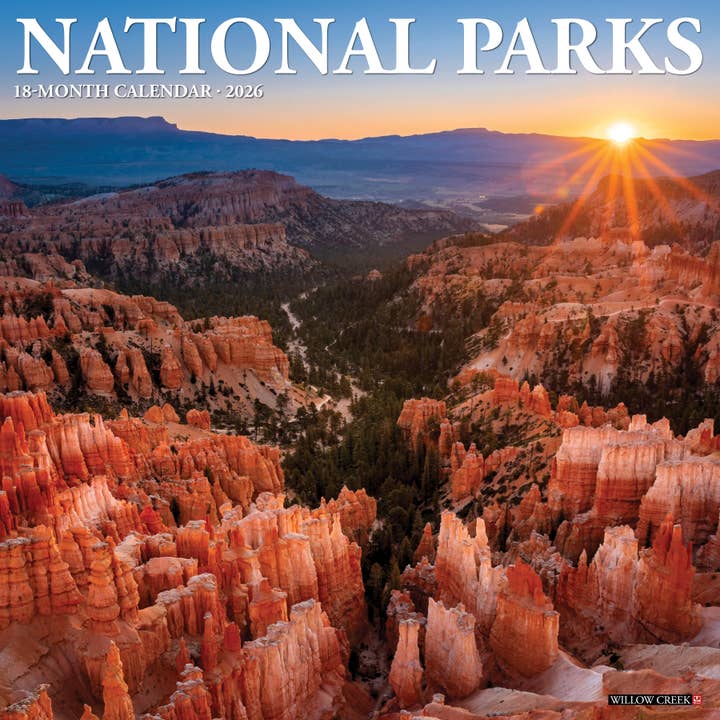 National Parks 2026 Wall Calendar for wholesale by Willow Creek Press & Gifts