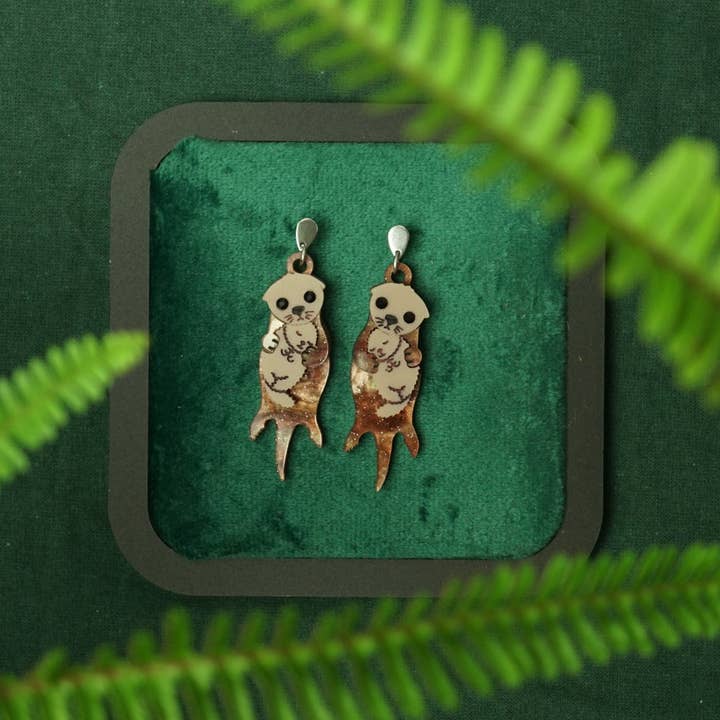 Otter Earrings for wholesale by Lost Kiwi Designs