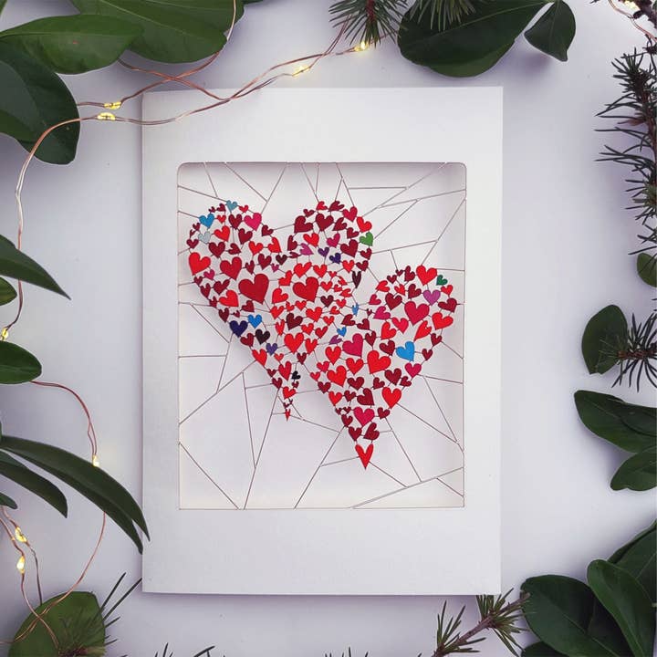 Two Hearts - Blank - Love/Valentines Card - PM895 for wholesale by Forever Cards Ltd