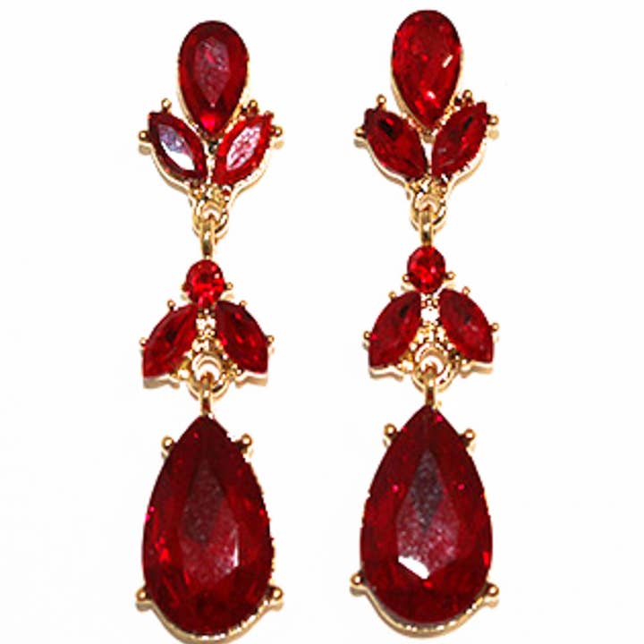 anbfashion - Wholesale Dangle Earrings - ELEGANT TEARDROP STONE EVENING EARRING FE-1251