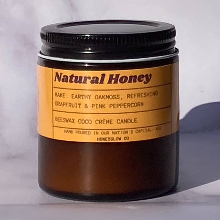 Natural Honey - Candela di cera d'api non profumata da 120 ml per la vendita all'ingrosso da parte di HoneyGlow