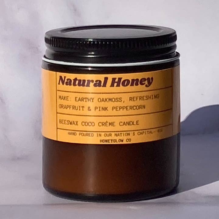 Naturlig honning - 4 oz ikke-duftende bivokslys for engroshandel hos HoneyGlow