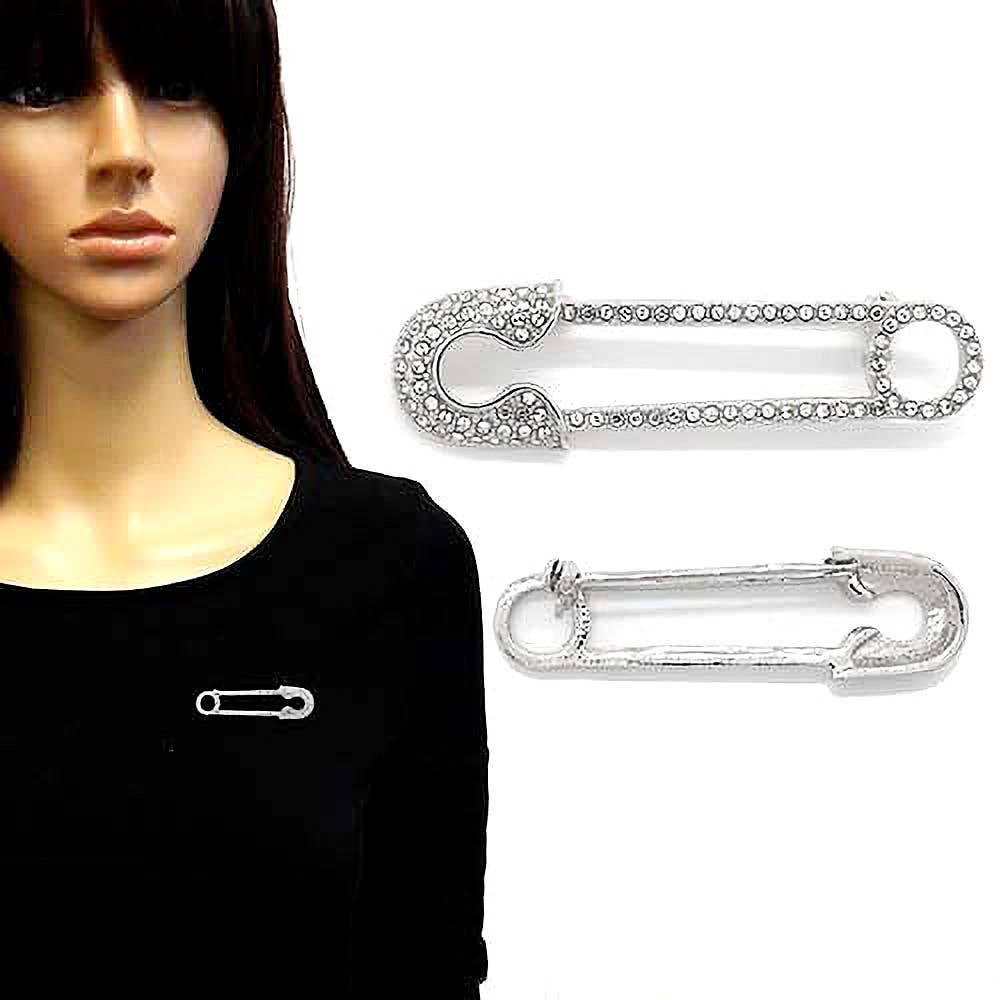 Diacly - Vente Broches - Grande Broche Épingle à Nourrice avec Strass1