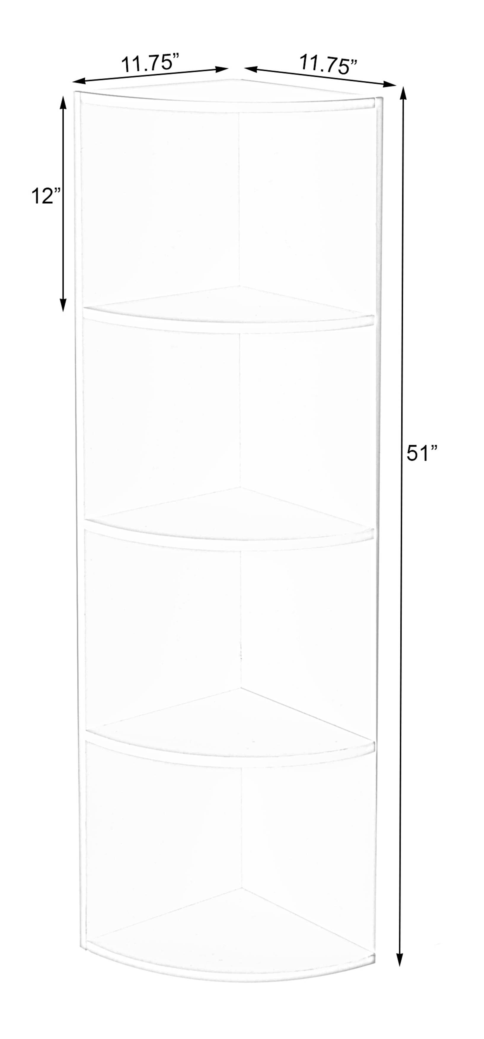 Quickway Imports - Wholesale Bookcase - Durable 4-Tier Wooden Corner Bookshelf, For Small Spaces3