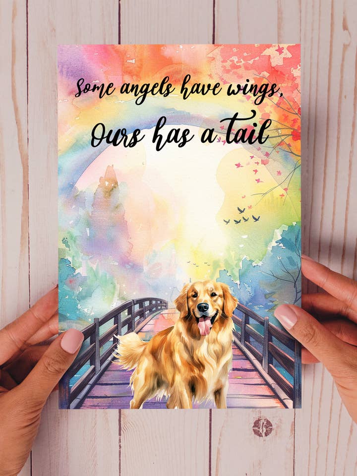 Algunos ángeles tienen alas, el nuestro tiene cola, carta GOLDEN RETRIEVER. para venta al por mayor de Homemade Hollydays Wholesale