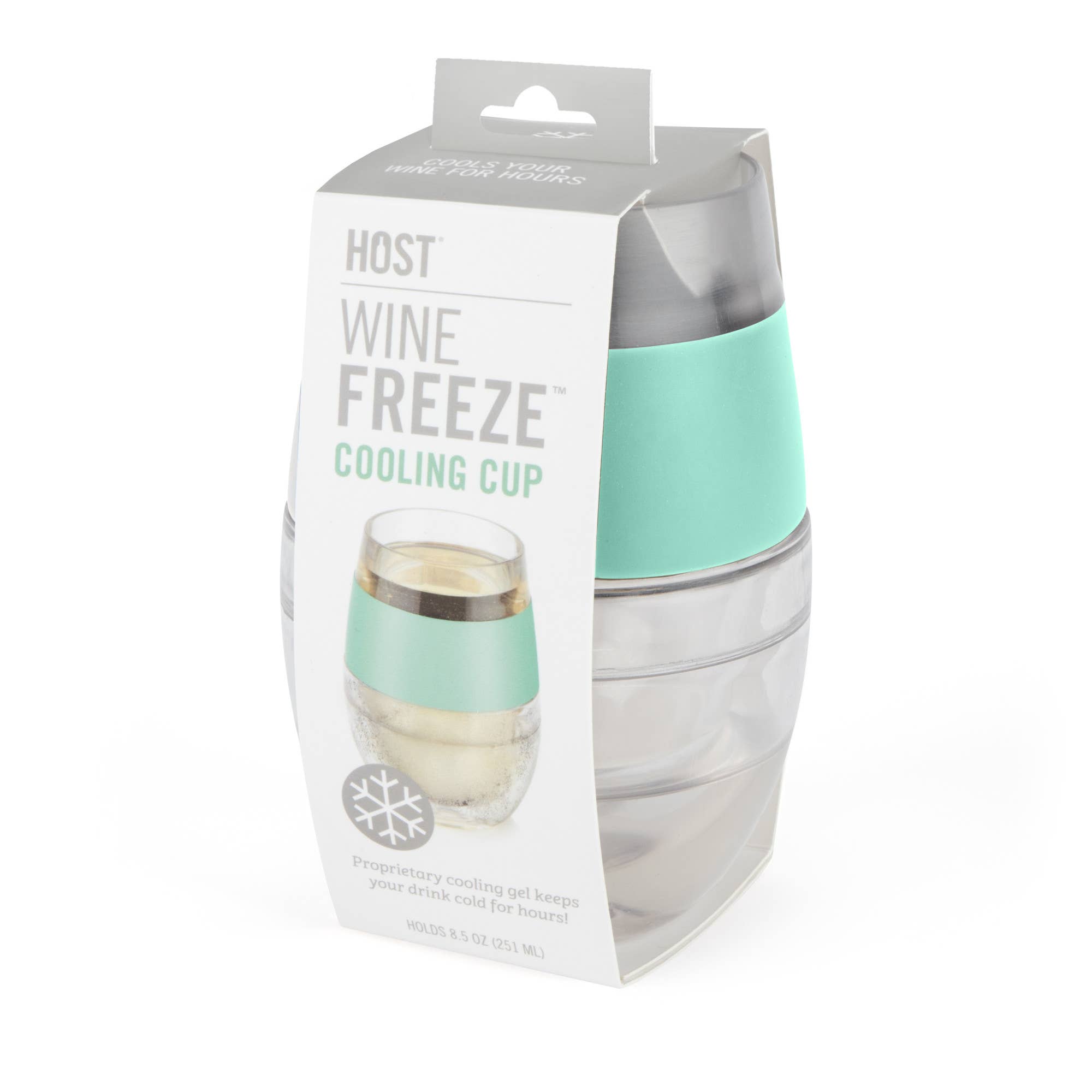 HOST - Vente Verres à vin - Gobelet de Refroidissement Wine FREEZE™ Isolé avec Gel Réfrigérant en Menthe1