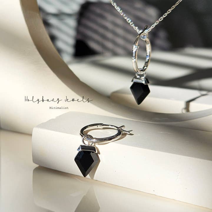 HolyBang Jewels – wholesale Dangle earrings – ONYX DANGLE EARRINGS - E-H7855B3