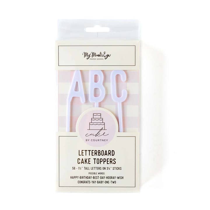 CBC721 - Decoración para tartas con letras Cake By Courtney, color blanco para venta al por mayor de My Mind’s Eye