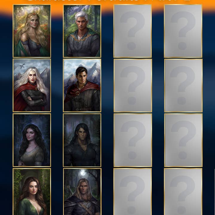 Reading Portal - Wholesale Art print - Throne of Glass Character Portrait Page Overlays™ - Part 1
