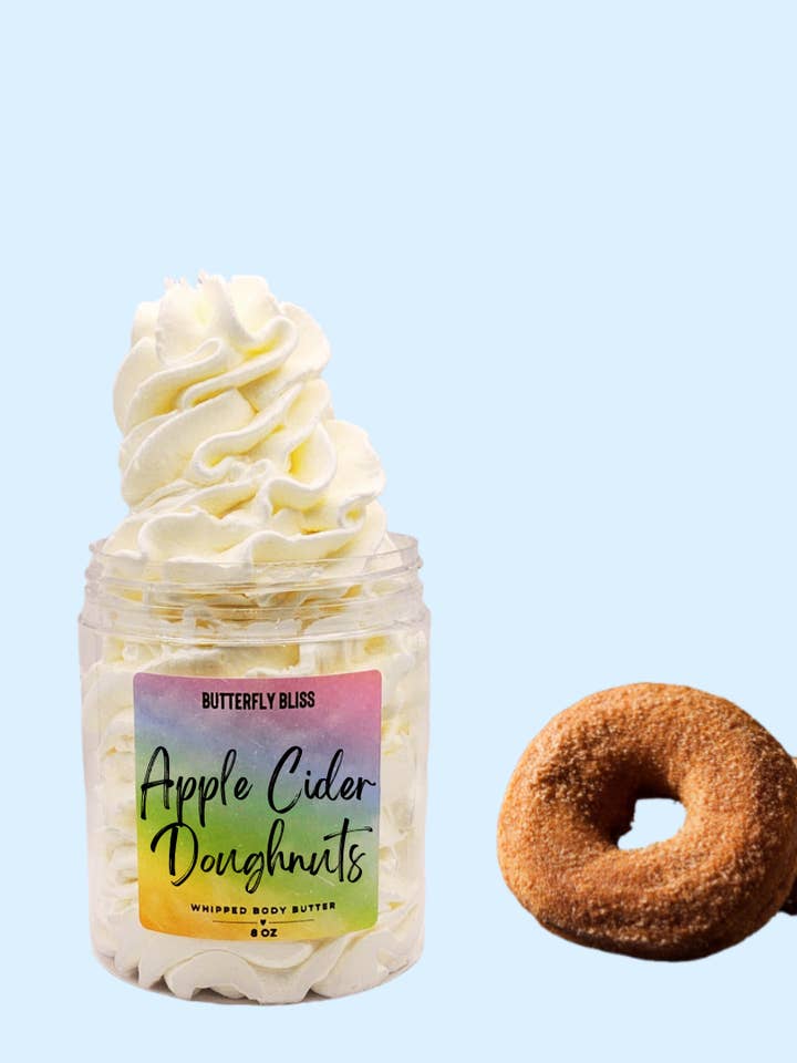 Beurre corporel parfumé au beignet au cidre de pomme | Parfum de cidre de pomme pour la vente par Butterfly Bliss