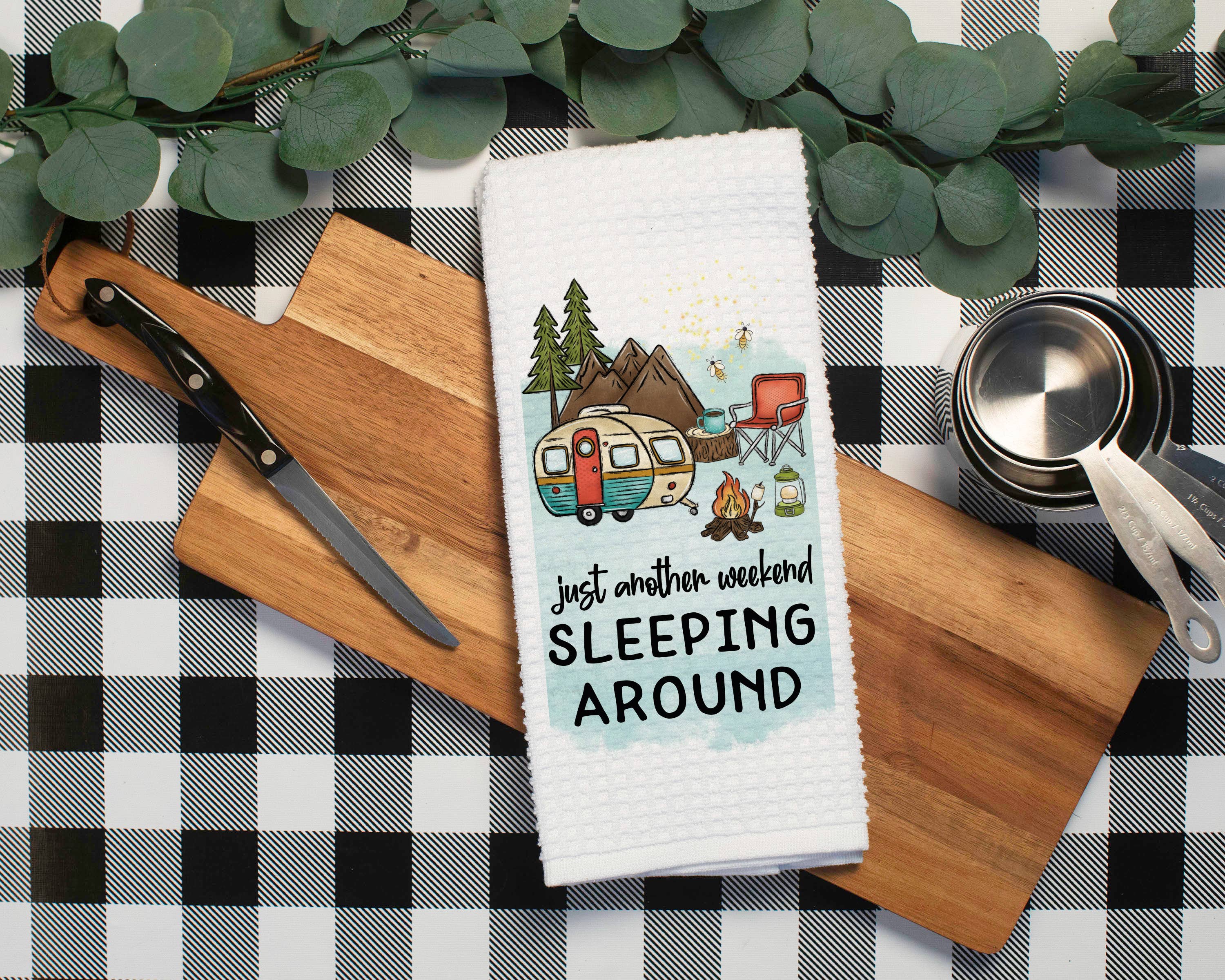 Canary Road - Wholesale Tea Towel - Camper Kitchen Towel Camping Dish RV Outdoor Travel Trailer