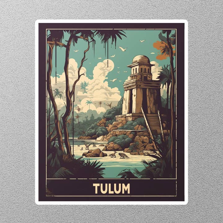 Vintage Tulum rejse klistermærker for engroshandel hos GraffMerch.com
