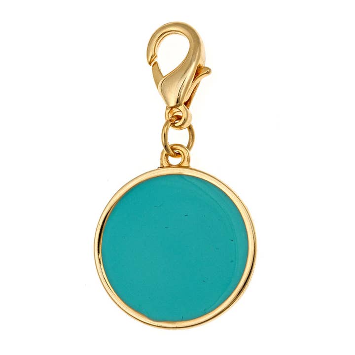 Fornash - Wholesale Individual Charm/Pendant - Monogram Gold Enamel Disc