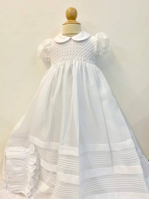 Will'beth - Wholesale Dress Set - Baby - 06694 Smocked Christening Gown
