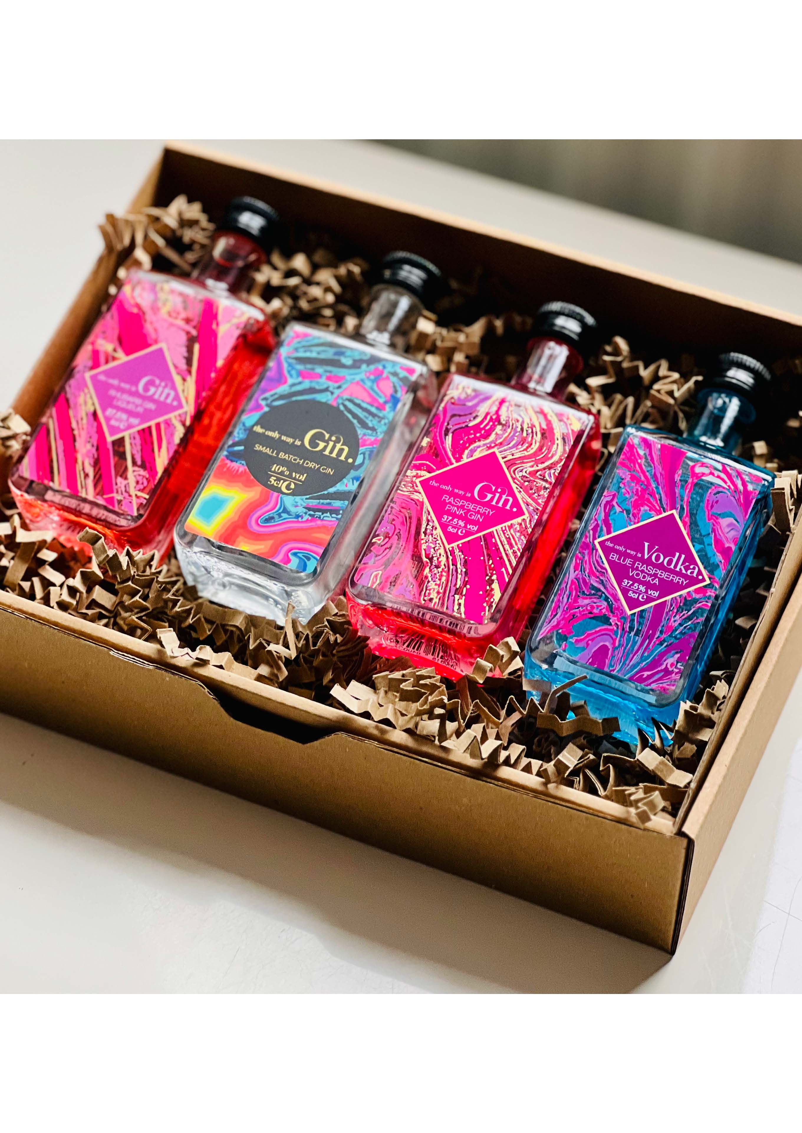 The Only Way Is Spirits – wholesale Food gift basket – Gin Lovers Gift Box | Luxury Gin Gift Set | Gin Miniatures 9