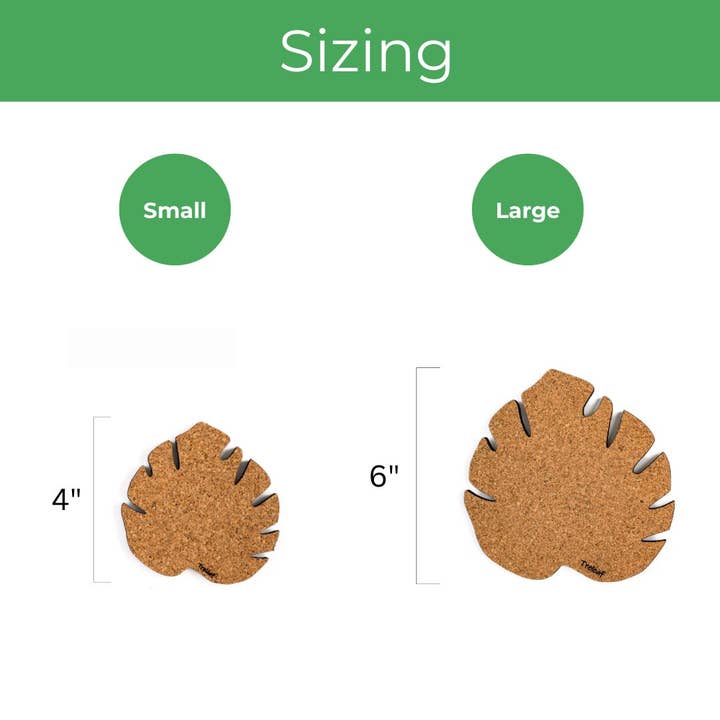 Treleaf - Wholesale Plant Pot - Kostr™ - Monstera Leaf-shaped cork plant pot coaster13