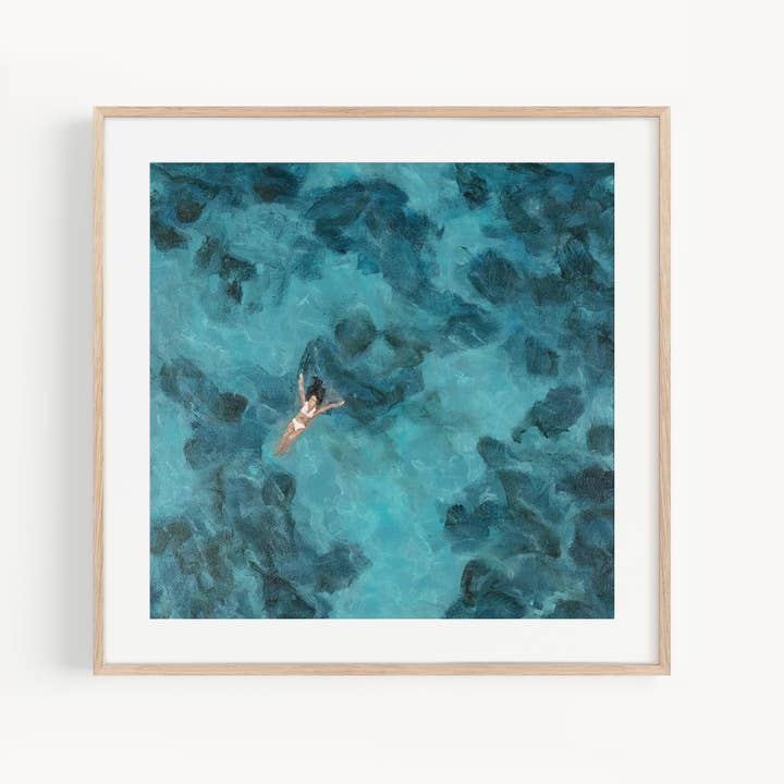 Float Ocean Art Print for wholesale by Lucia de Miguel Art Studio