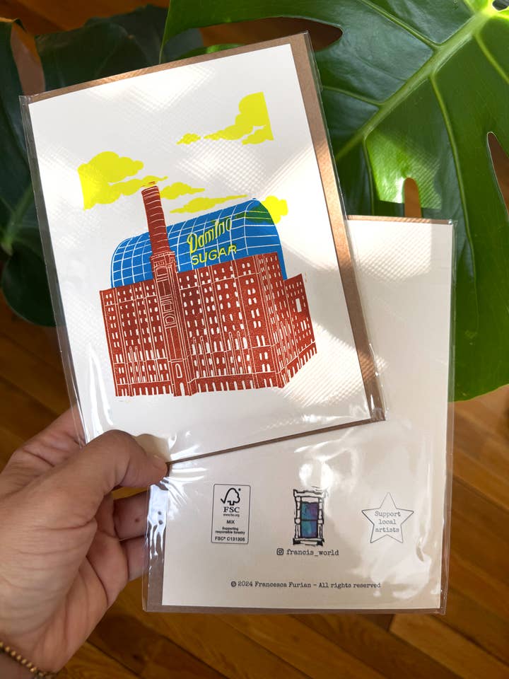 Domino Sugar Greeting card / Postcard / Art print / Wall Art for wholesale by Francesca Furian
