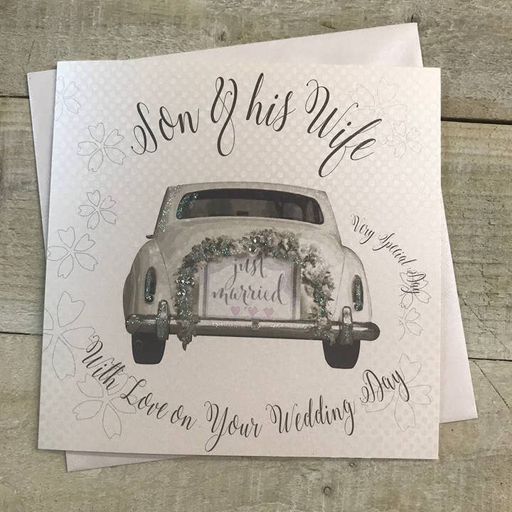 Son & His Wife Wedding Car (SS56-SD) for wholesale by White Cotton Cards