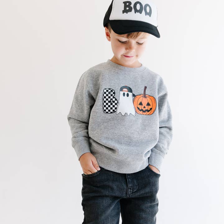 Boo Ghost Boo Crew Trick or Treat Halloween Kid Sweatshirt for wholesale by Benny & Ray Apparel