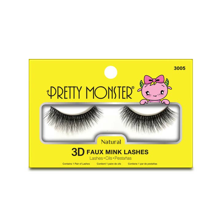 Rude Cosmetics – wholesale False/fake eyelashes – Pretty Monster Natural 3D Faux Mink Lashes