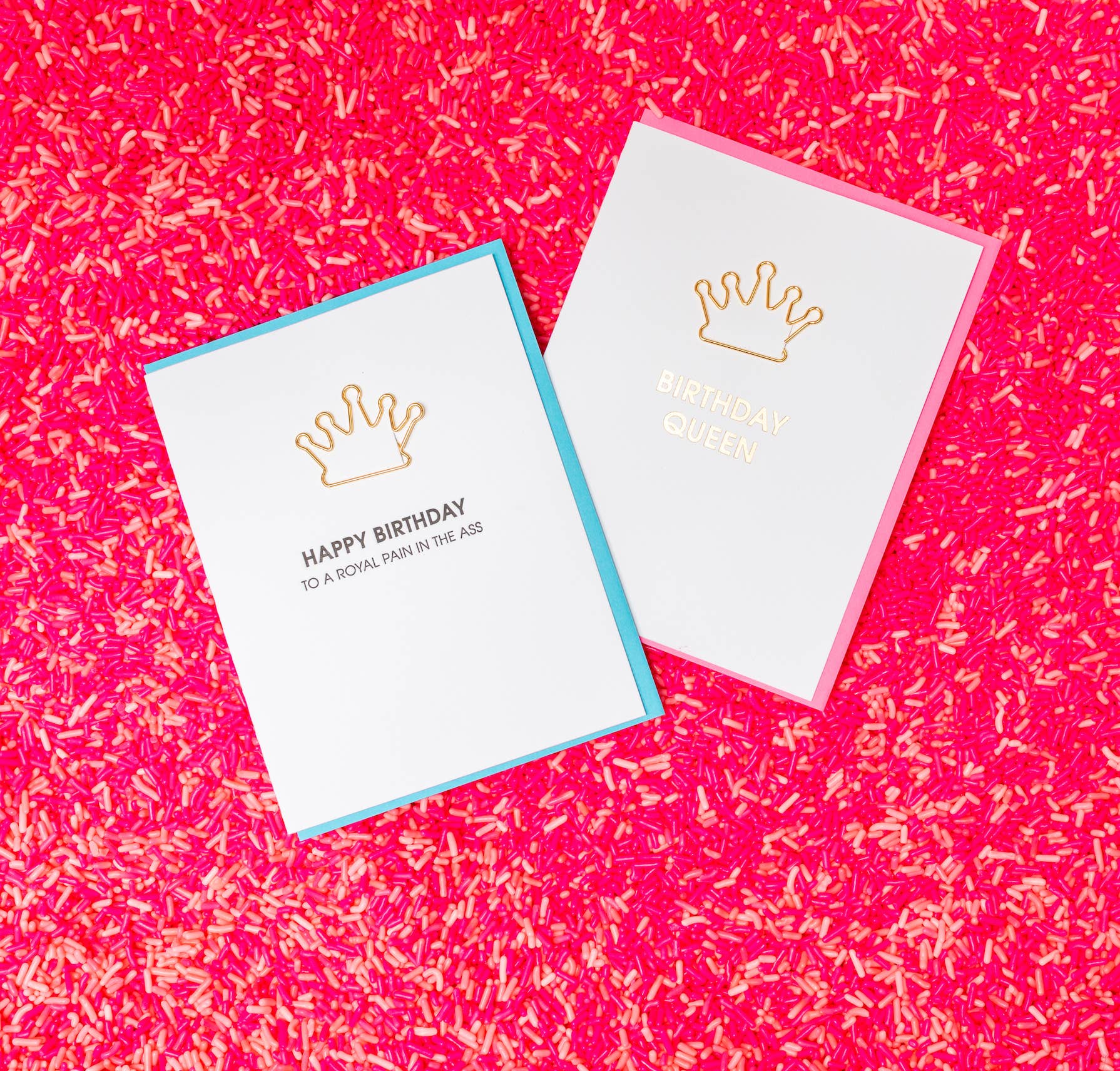 Chez Gagné - Wholesale Birthday Card - Birthday Queen - Crown Paper Clip Letterpress Card3