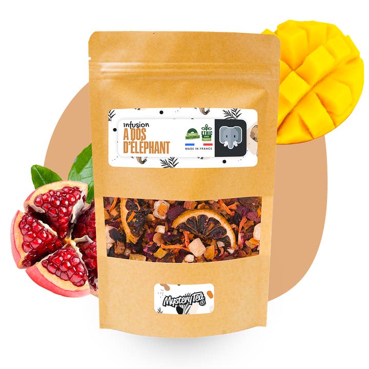 MysteryTea® - Venta al por mayor Tés a granel - Elephant Back - Granel 60 g (Infusión de mango de granada)