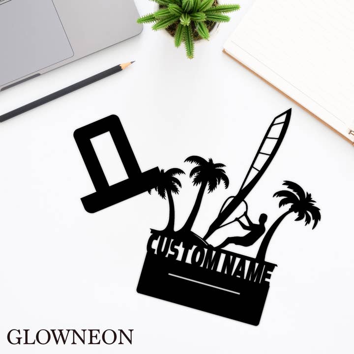 Glow Neon – wholesale Stativ för surfplatta – Personlig vindsurfing-telefonhållare dekoration, vindsurfarpresent2