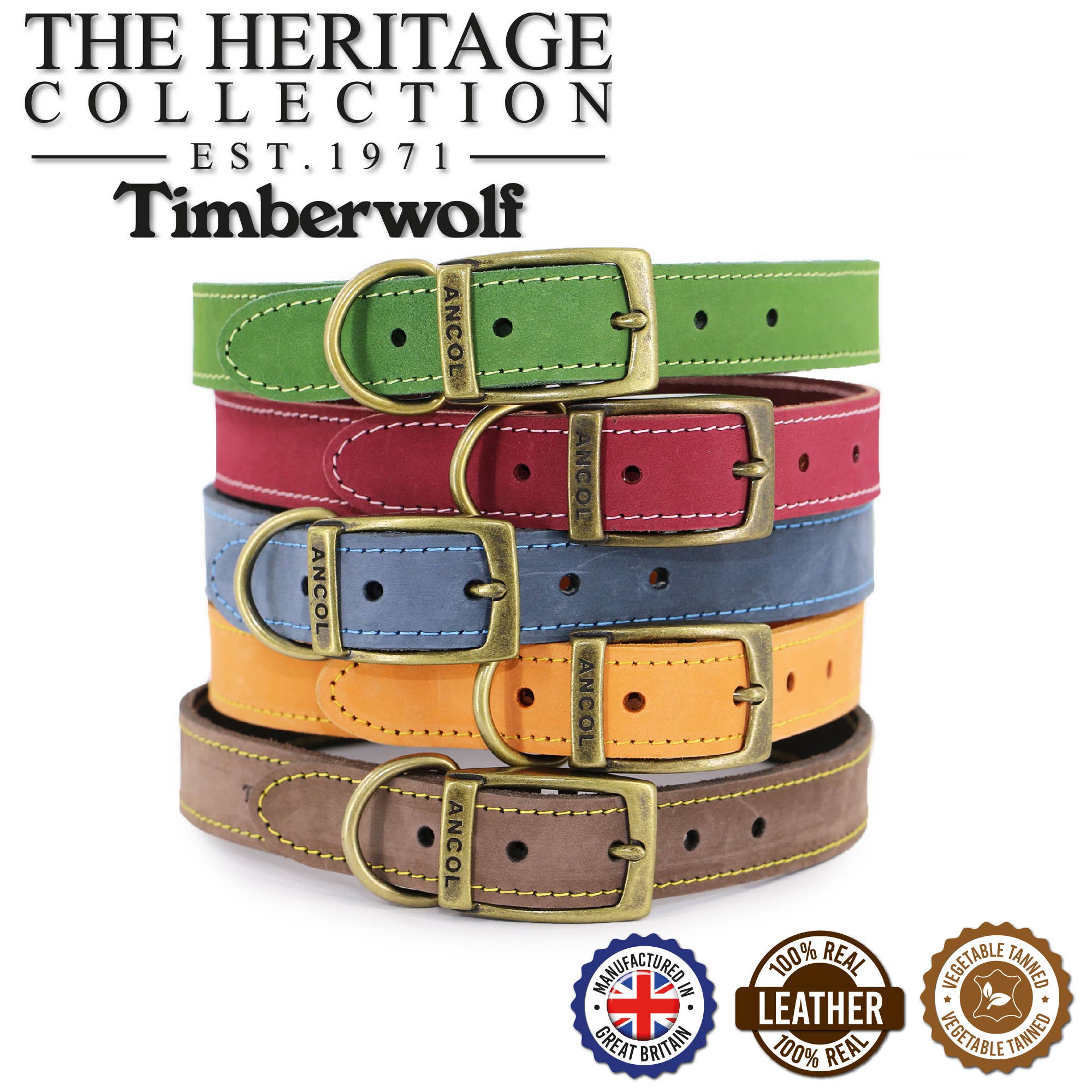 Ancol Pet Products Ltd – wholesale Pet collar – Dog – Timberwolf Leather Collar Blue5