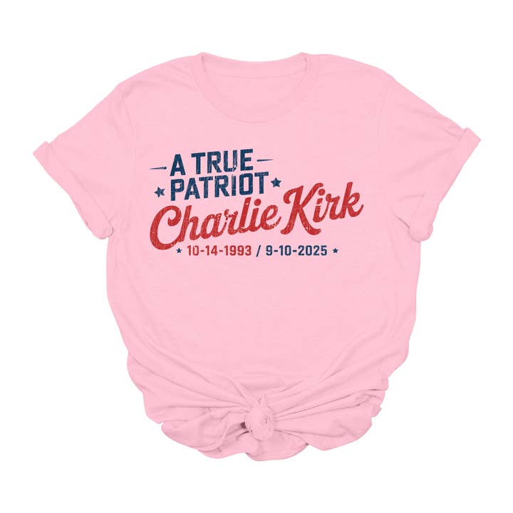 Charlie Kirk A True Patriot Vintage T-Shirt – Memorial Tee for wholesale by House of Savvy