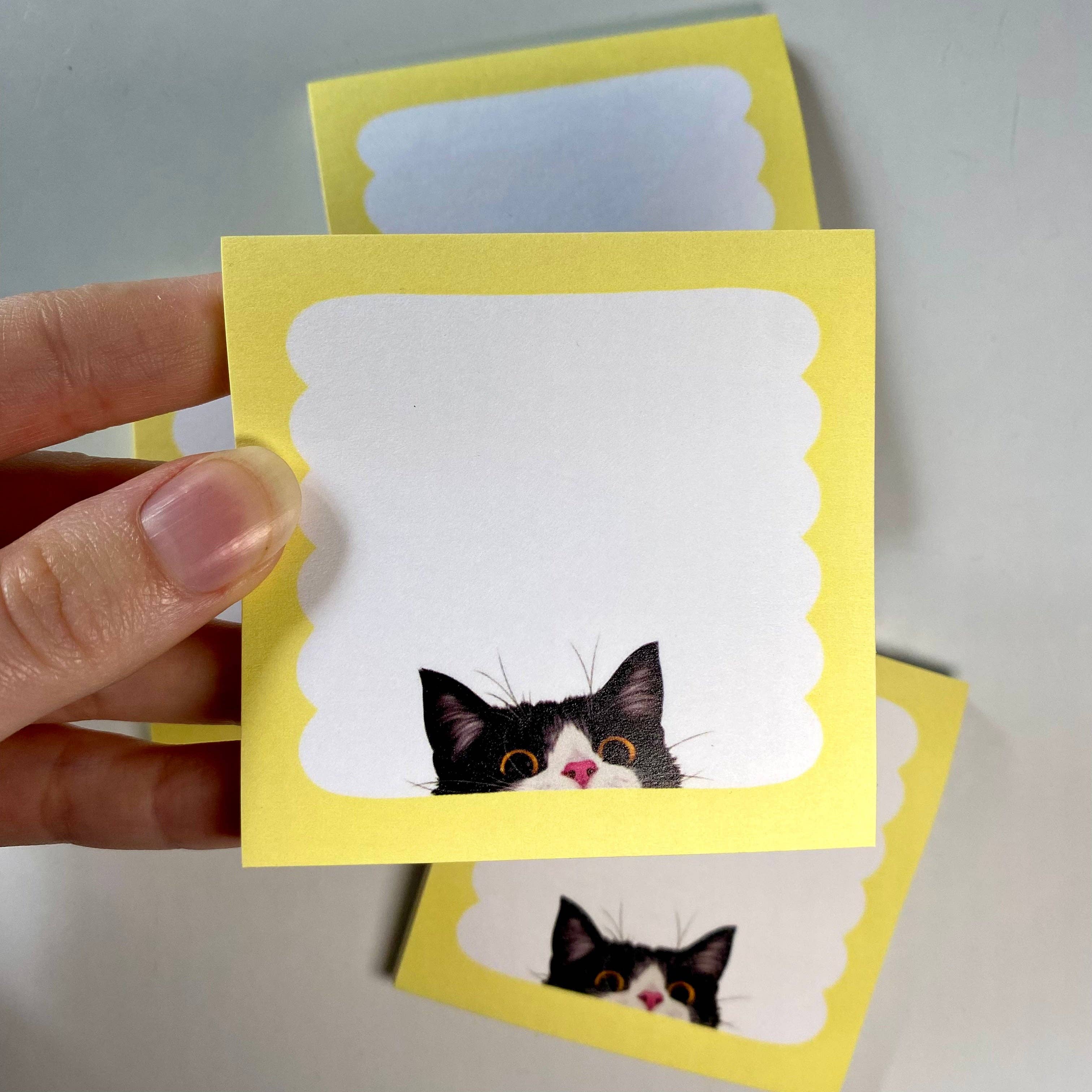 Cat Loaf Studio - Wholesale Sticky Notes - Peeking Cat Post-It Note (Yellow)0